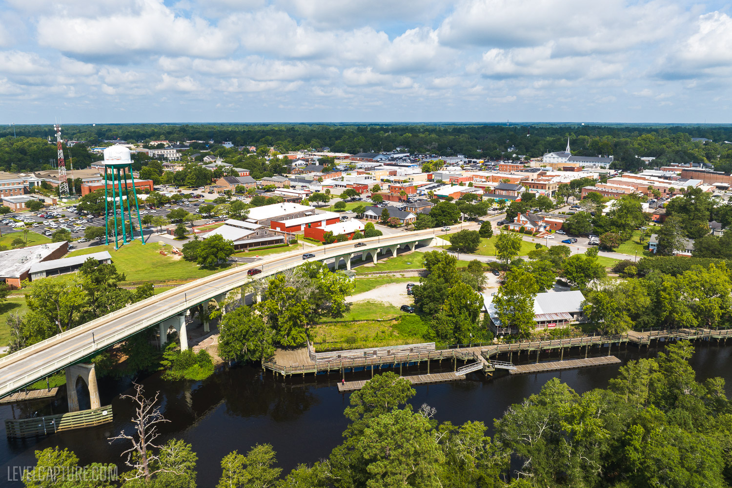aerial photo of downtown Conway, SC
